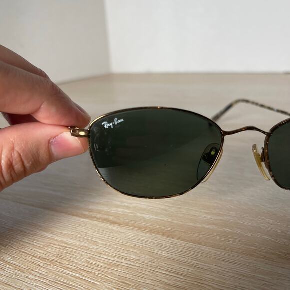 Vintage B&L Ray-Ban W2656 PPAS Sunglasses Slim Line Marble Brown RARE! - Picture 4 of 14